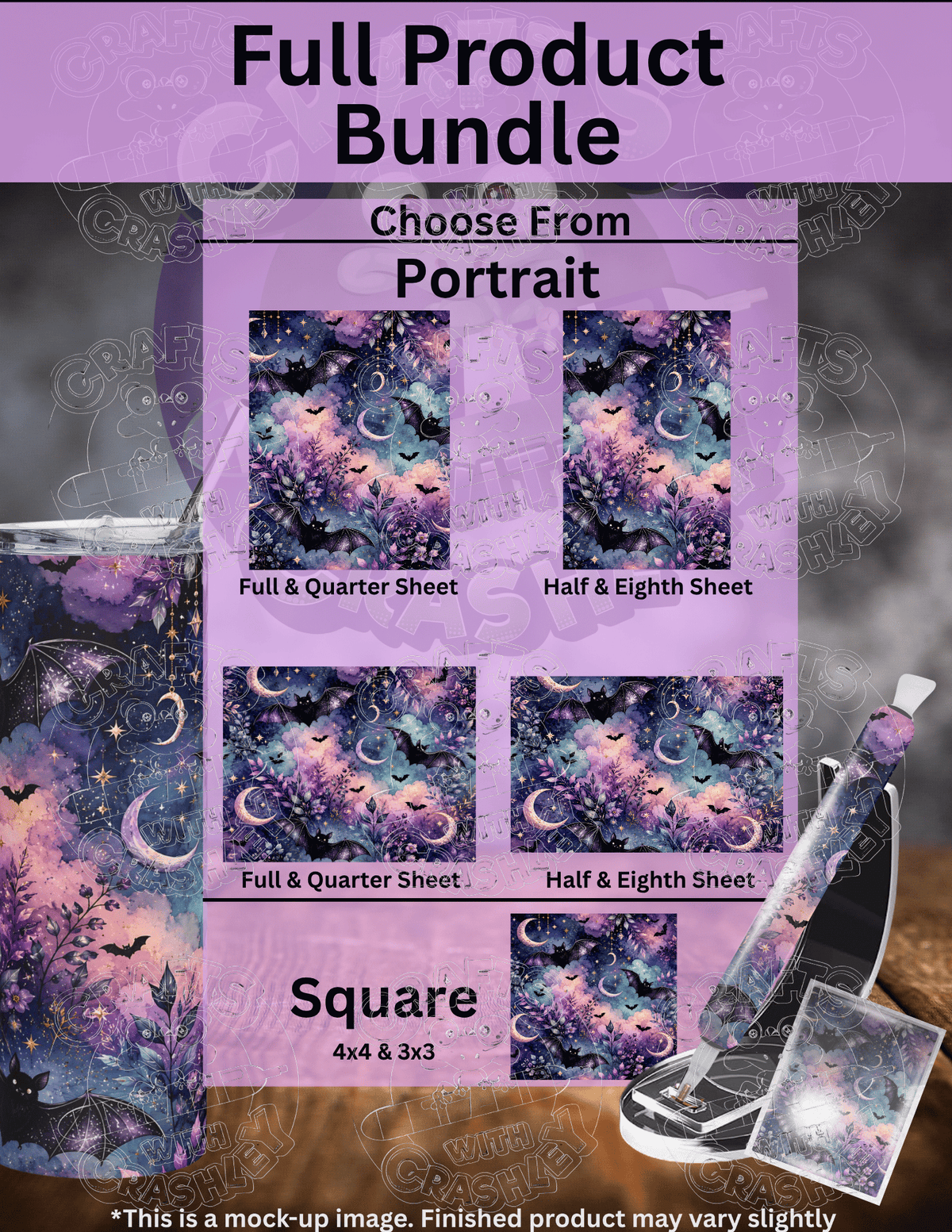 "Gothic Bats" Premium Accessories for Diamond Painting