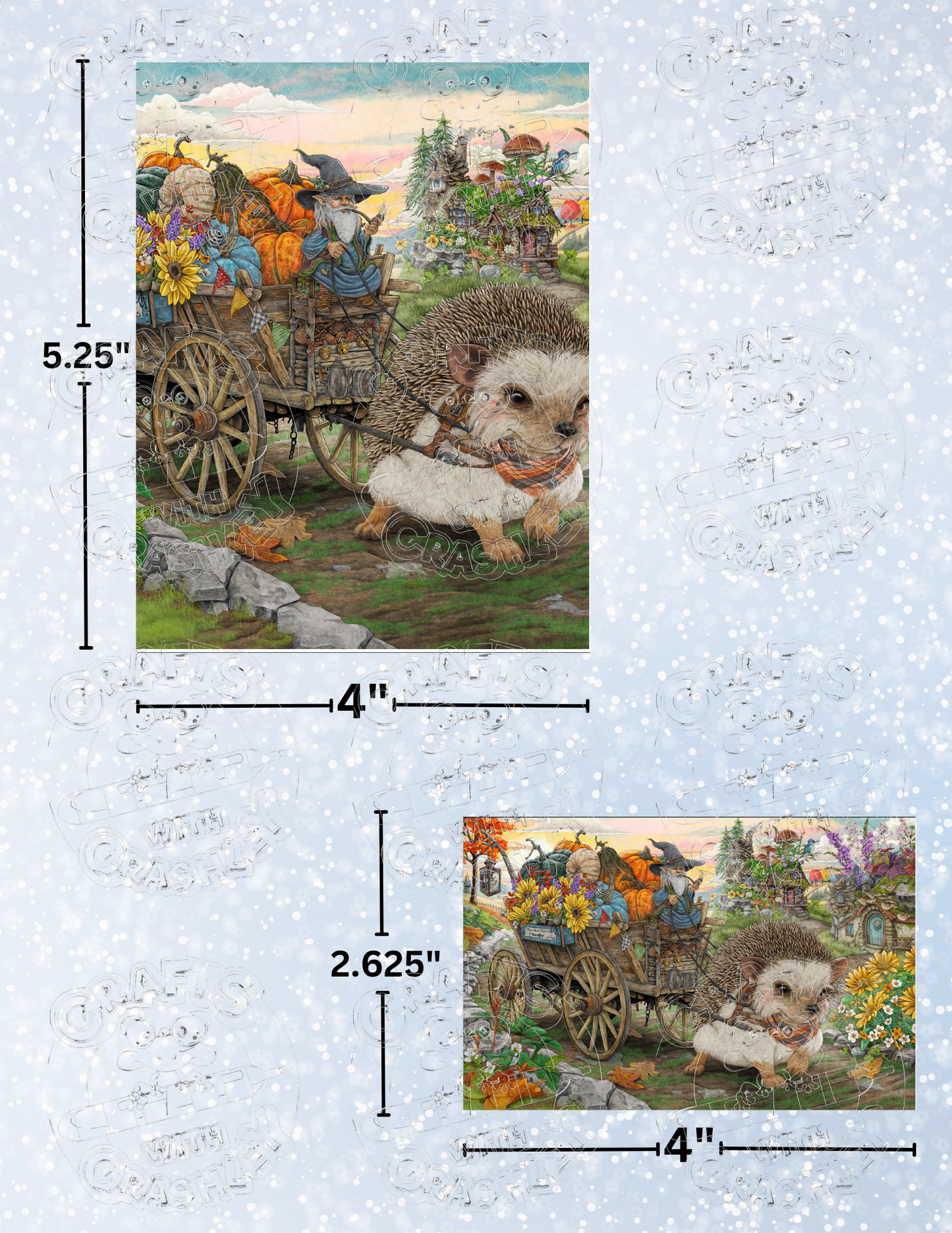 "To Market We Go, Harvest in Tow" by ©Cheryl Baker Premium Decorative Release Papers for Diamond Painting