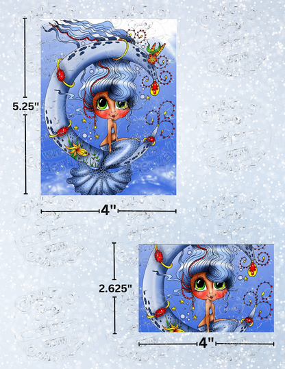 "Mermaid Moon" by ©Sherri Baldy Premium Decorative Release Papers for Diamond Painting