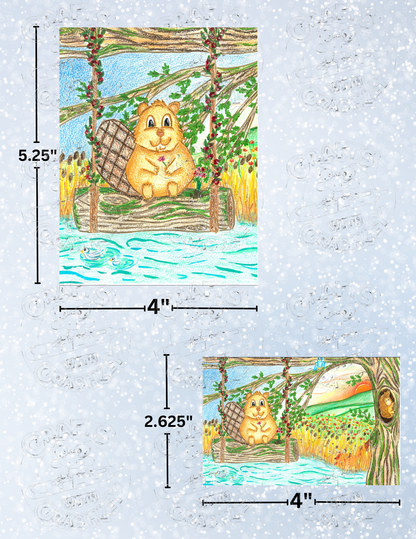 "Beaver Days & Sunshine" by ©Courtney Lyons Premium Decorative Release Papers for Diamond Painting