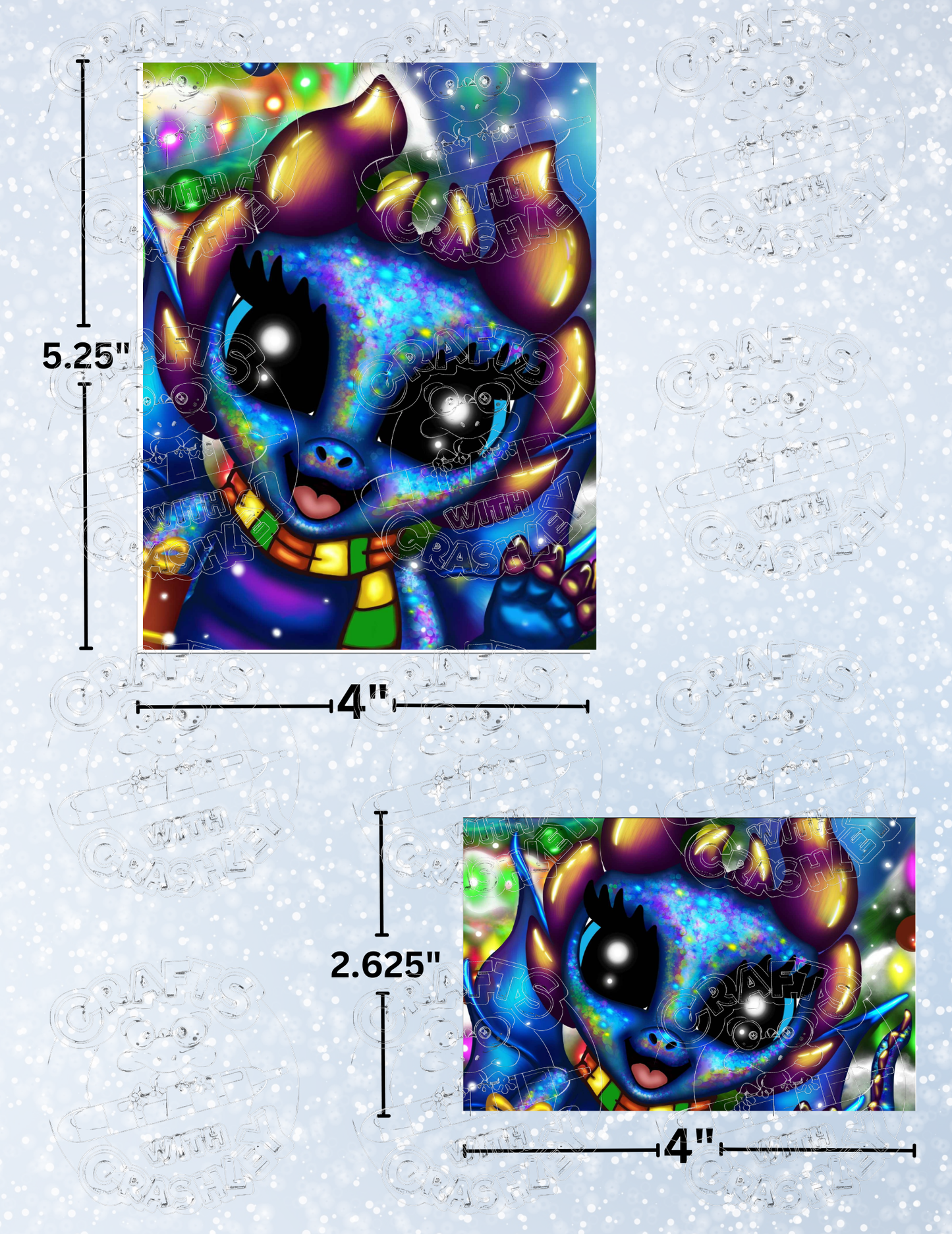 "Christmas Dragon" by ©Emma Casey Premium Decorative Release Papers for Diamond Painting