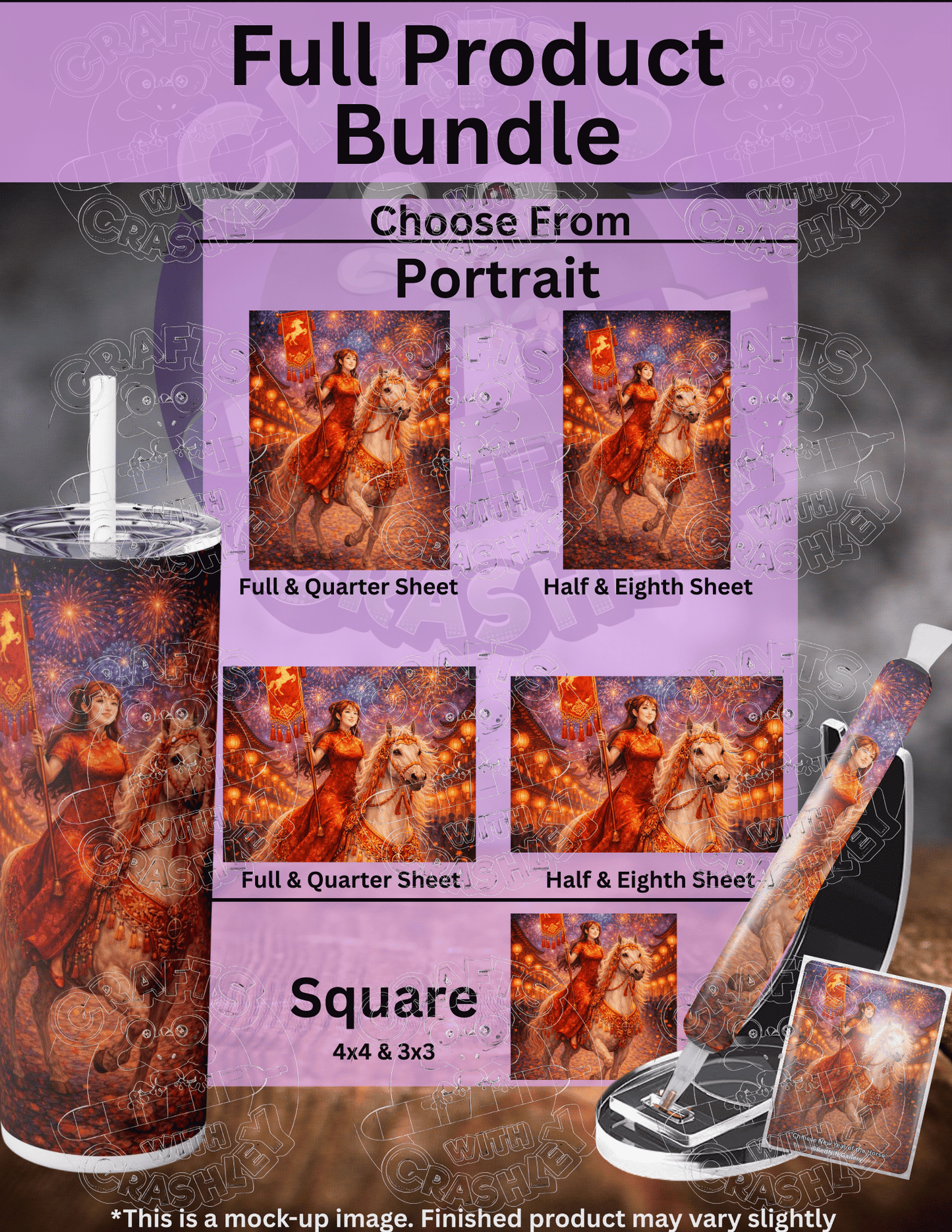 "Chinese New Year of the Horse" by ©RedNiN Gallery Premium Accessories for Diamond Painting