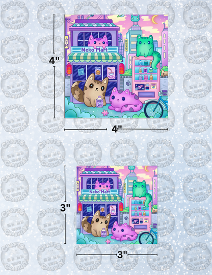 "Neko Mart" by ©Jeremiah Ketner Decorative Diamond Painting Release Papers