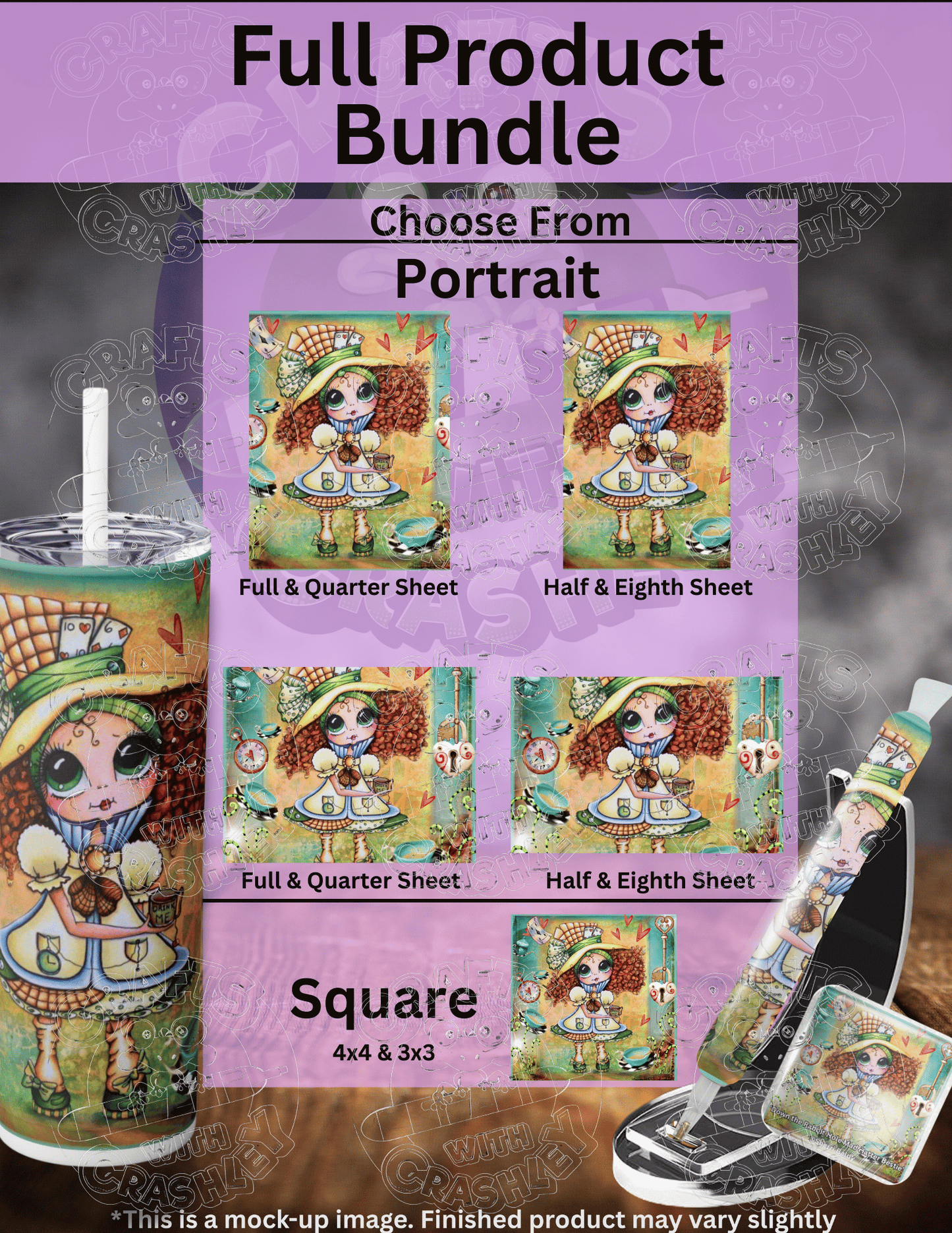 "Down the Rabbit Hole Mad Hatter Bestie" by ©Sherri Baldy Premium Accessories for Diamond Painting