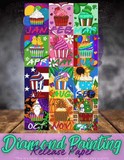 "Cupcake for Every Month" by ©Emma Casey Premium Accessories for Diamond Painting