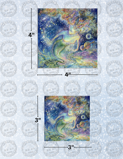 "Space Mermaid" by ©Josephine Wall Decorative Diamond Painting Release Papers