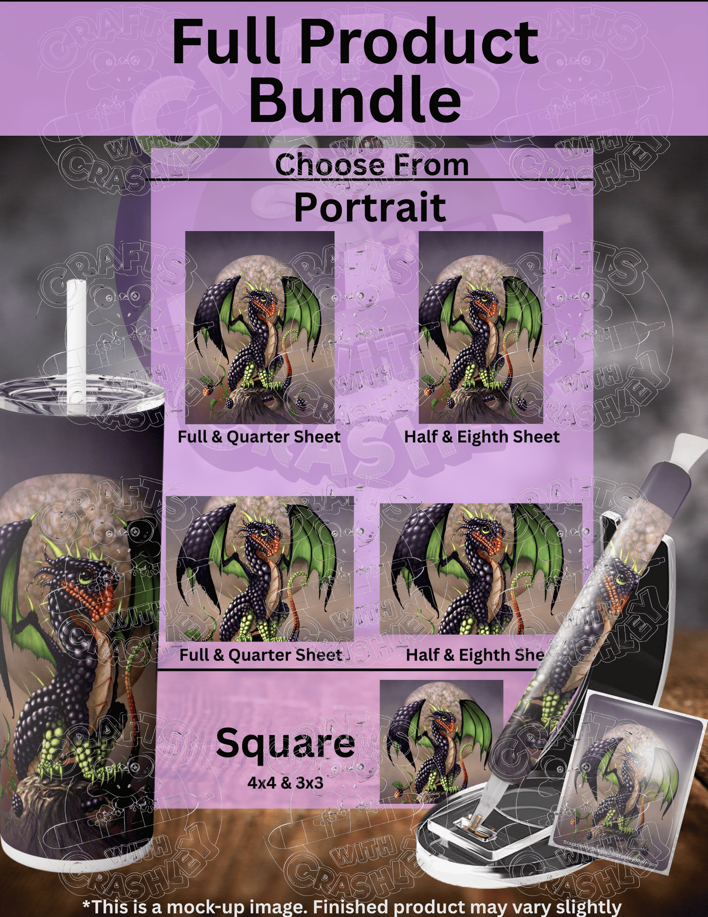 "Blackberry Dragon" by ©Stanley Morrison Premium Accessories for Diamond Painting