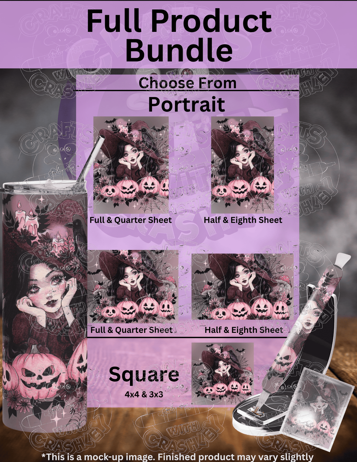 "Pink Halloween" by ©Aria Illustration Premium Accessories for Diamond Painting