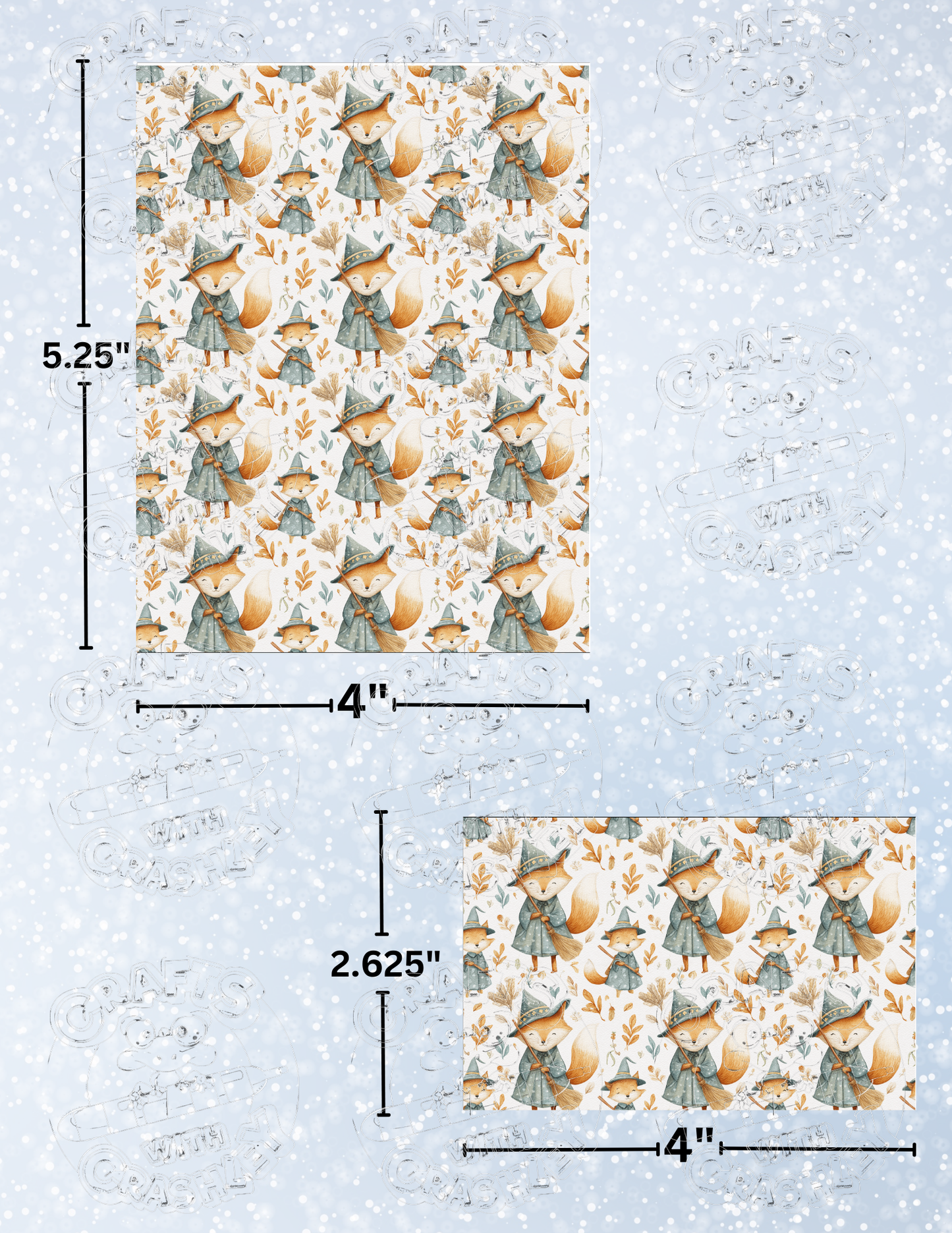 "Witchy Foxes" Premium Decorative Release Papers for Diamond Painting