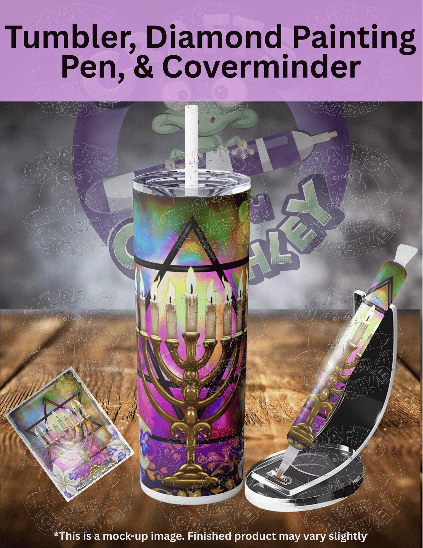 "Happy Hanukkah" by ©Emma Casey Premium Accessories for Diamond Painting