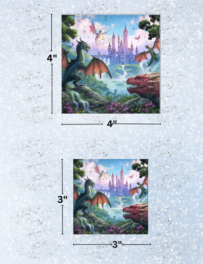 "Dragon Castle" by ©JoJoes Art Decorative Diamond Painting Release Papers