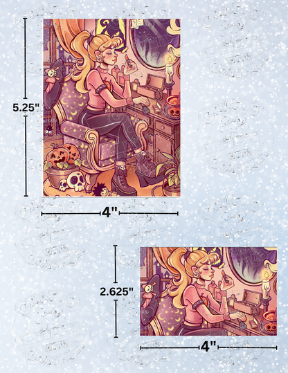 "Halloween Bedroom" by ©Mrs Butter D Premium Decorative Release Papers for Diamond Painting