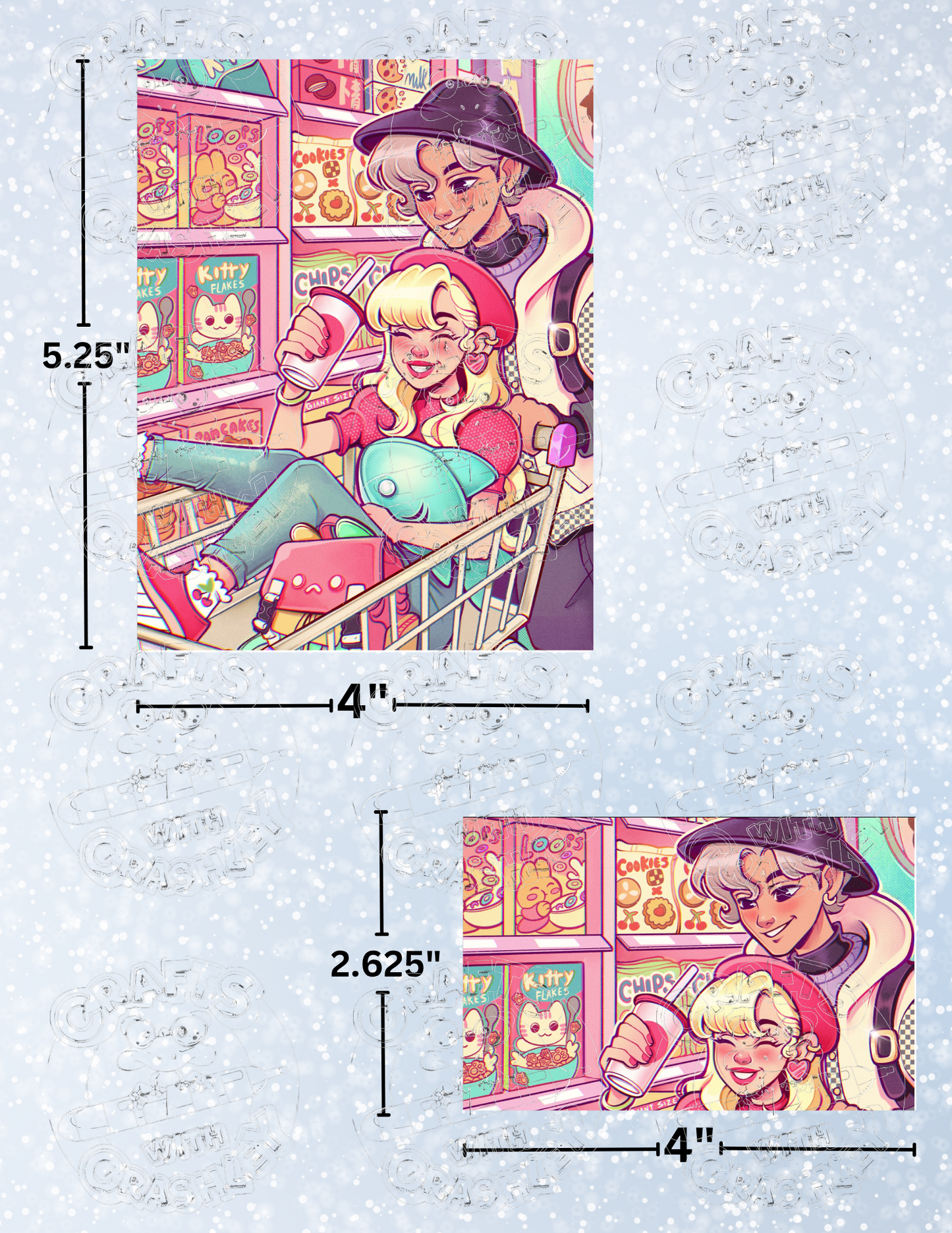 "First Date at the Mall" by ©Mrs Butter D Premium Decorative Release Papers for Diamond Painting