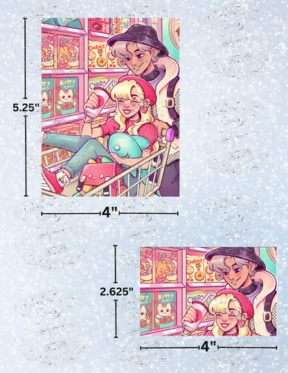 "First Date at the Mall" by ©Mrs Butter D Premium Decorative Release Papers for Diamond Painting