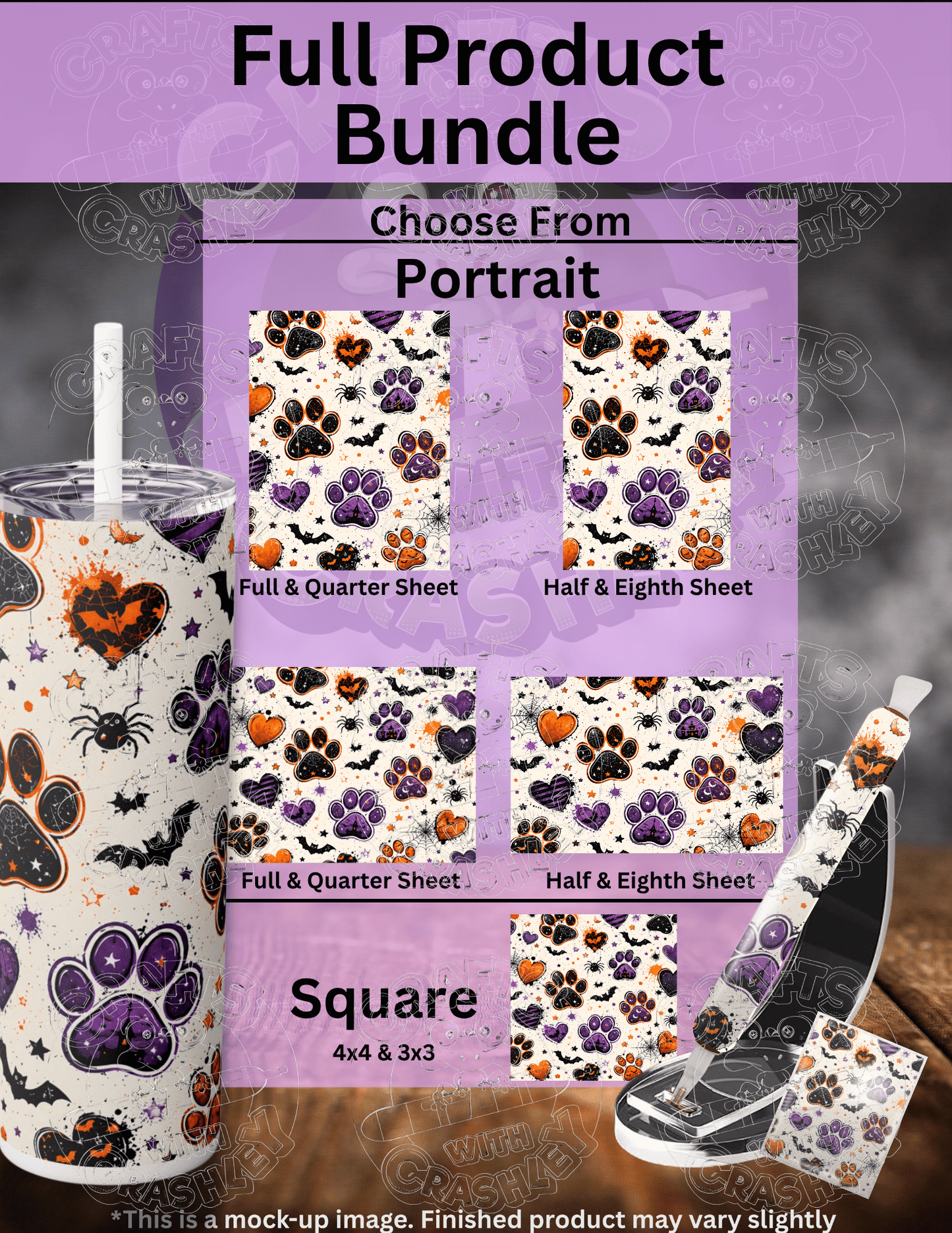 "Spooky Paw Prints" Premium Accessories for Diamond Painting
