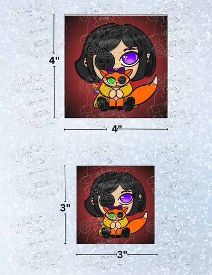 "Karalina & Roxi" by Mrs Coffee Decorative Diamond Painting Release Papers