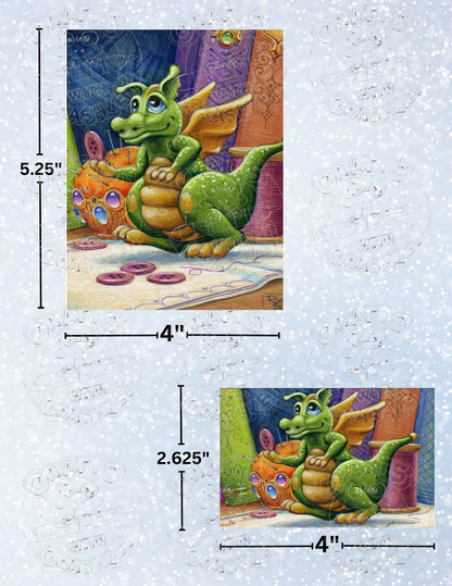 "Cute as a Button" by ©Randal Spangler Premium Decorative Release Papers for Diamond Painting