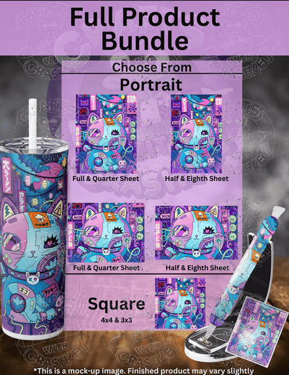 "Lucky Cat Cyber Punk" by ©Jeremiah Ketner Premium Accessories for Diamond Painting