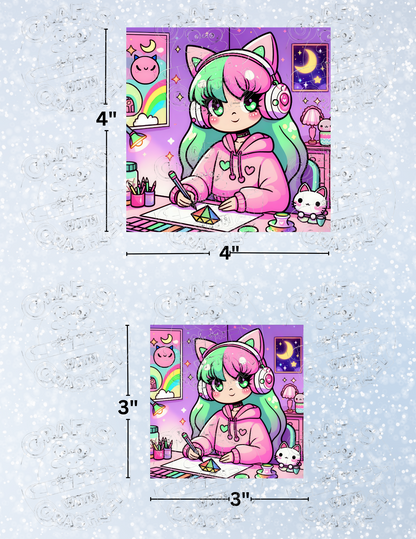 "The Diamond Painter" by ©Cocomarshmallow Decorative Diamond Painting Release Papers