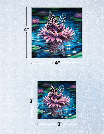 "Butterfly & Lotus" by ©Dakota Daetwiler Decorative Diamond Painting Release Papers