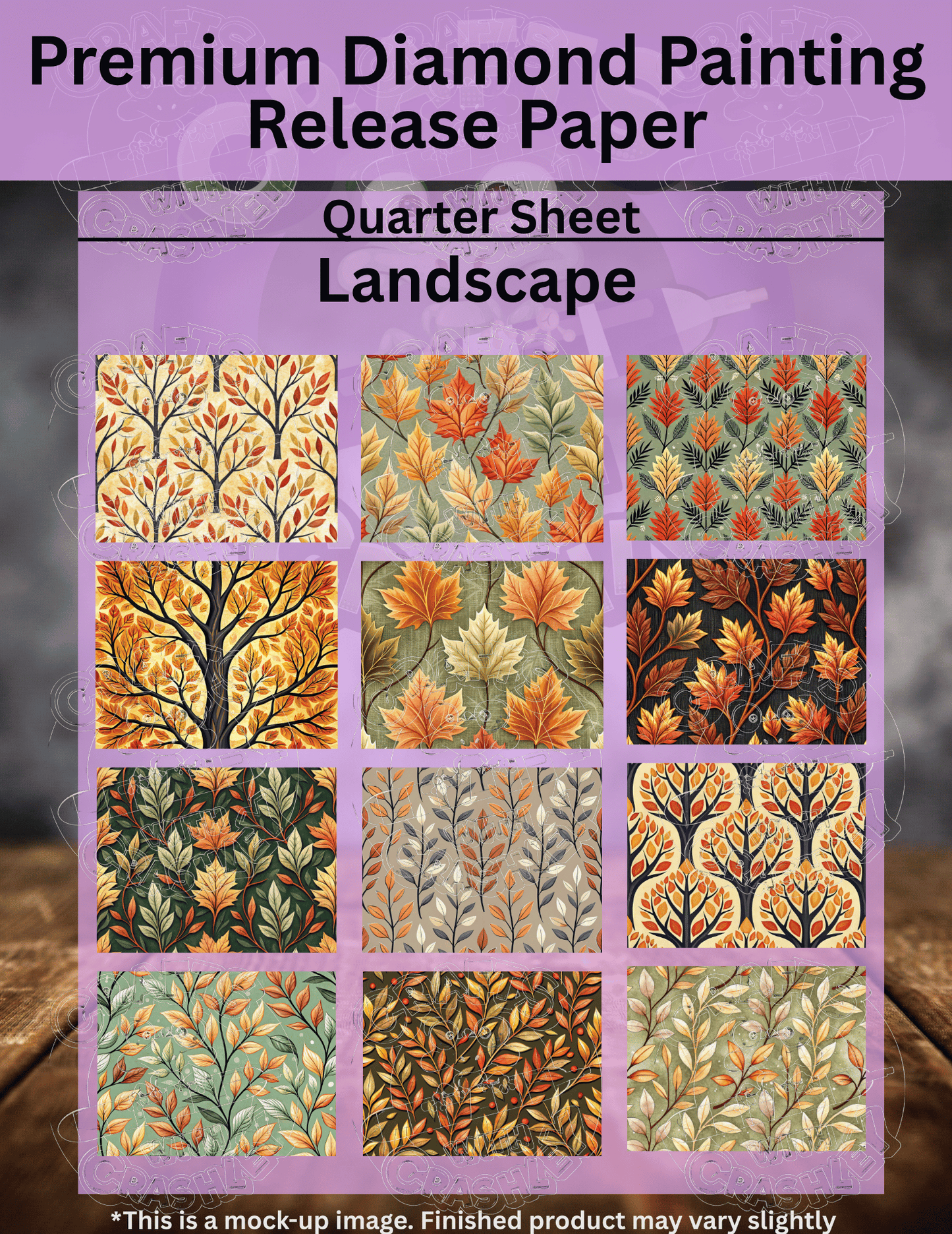 Fall Leaves Combo Pack Premium Release Paper for Diamond Painting