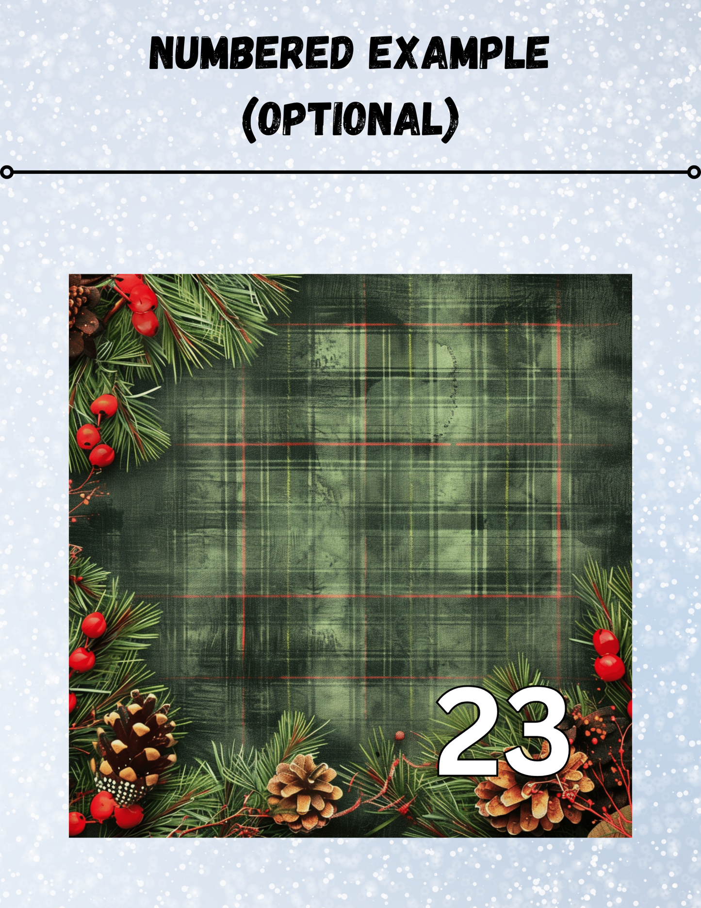 "Christmas Plaid" Decorative Diamond Painting Release Papers