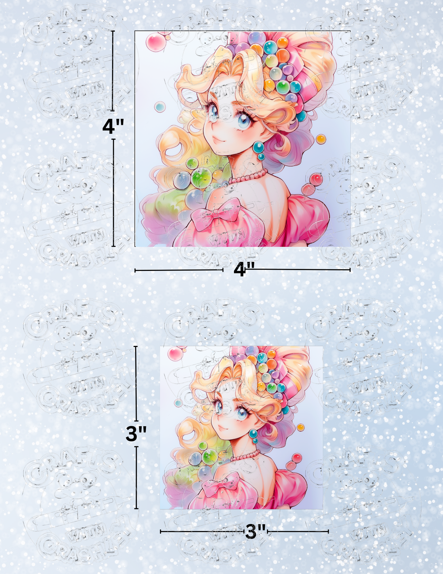 "Bubble Gum Royalty" by ©Cocomarshmallow Premium Decorative Release Papers for Diamond Painting