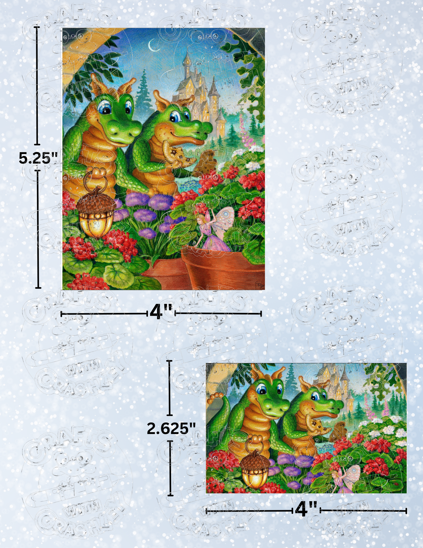 "Fairy Flowers" by ©Randal Spangler Premium Decorative Release Papers for Diamond Painting