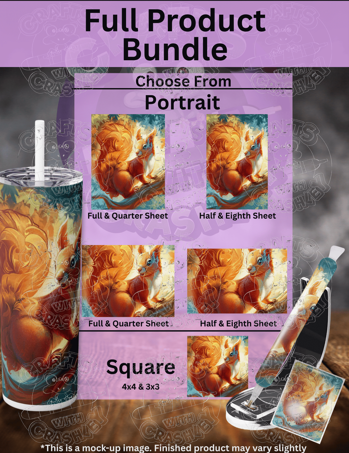 "Sunbeam the Squirrel" by ©Puffygator Premium Accessories for Diamond Painting