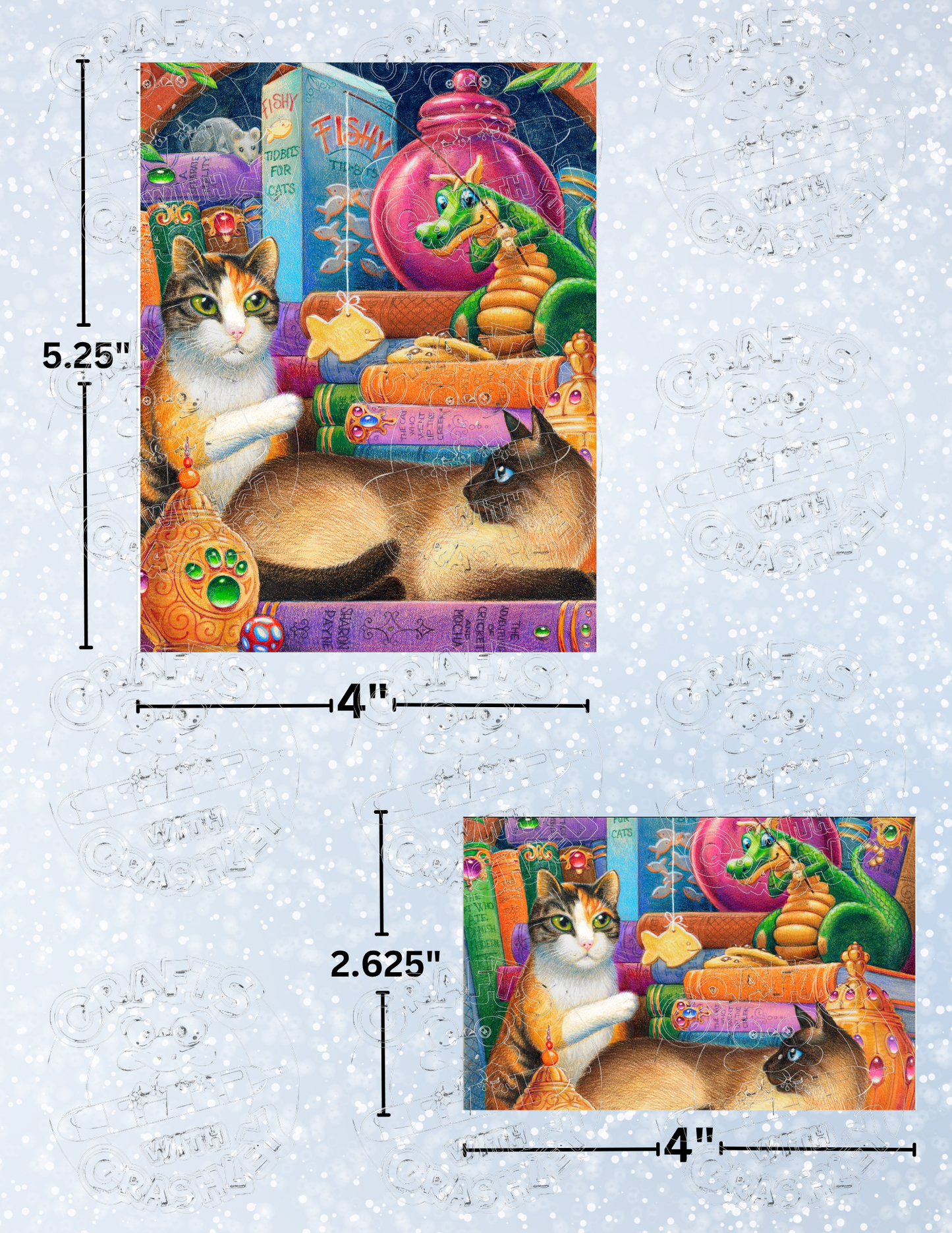 "Catfishing" by ©Randal Spangler Premium Decorative Release Papers for Diamond Painting