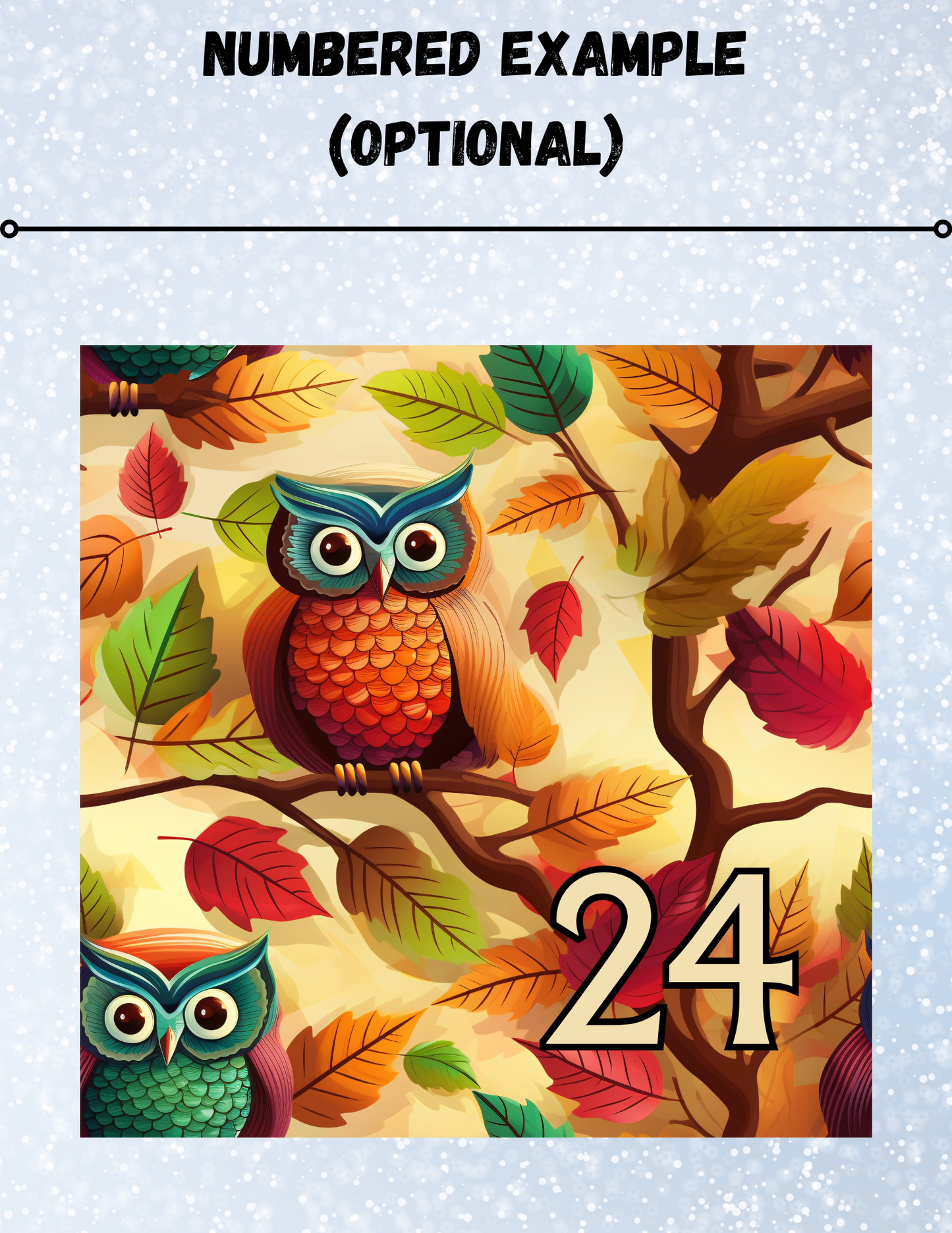 "Autumn Owl" Decorative Diamond Painting Release Papers