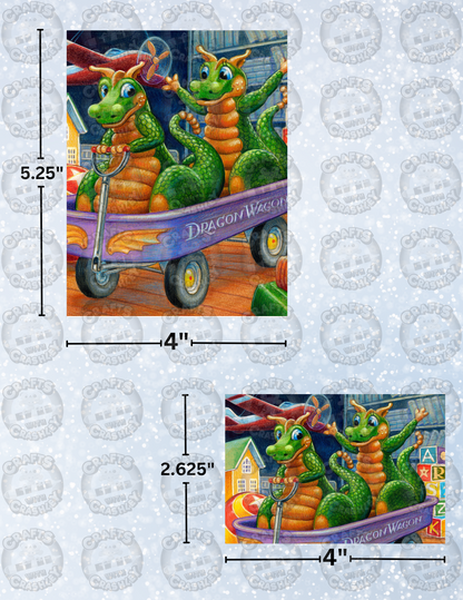 "Dragon Wagon" By ©Randal Spangler Decorative Diamond Painting Release Papers