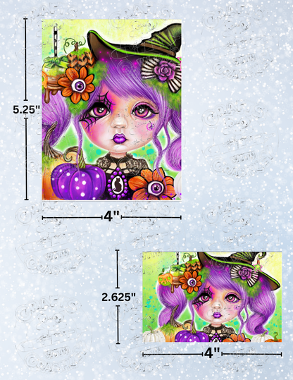 "Halloween Hannah" by ©Sheena Pike Premium Decorative Release Papers for Diamond Painting