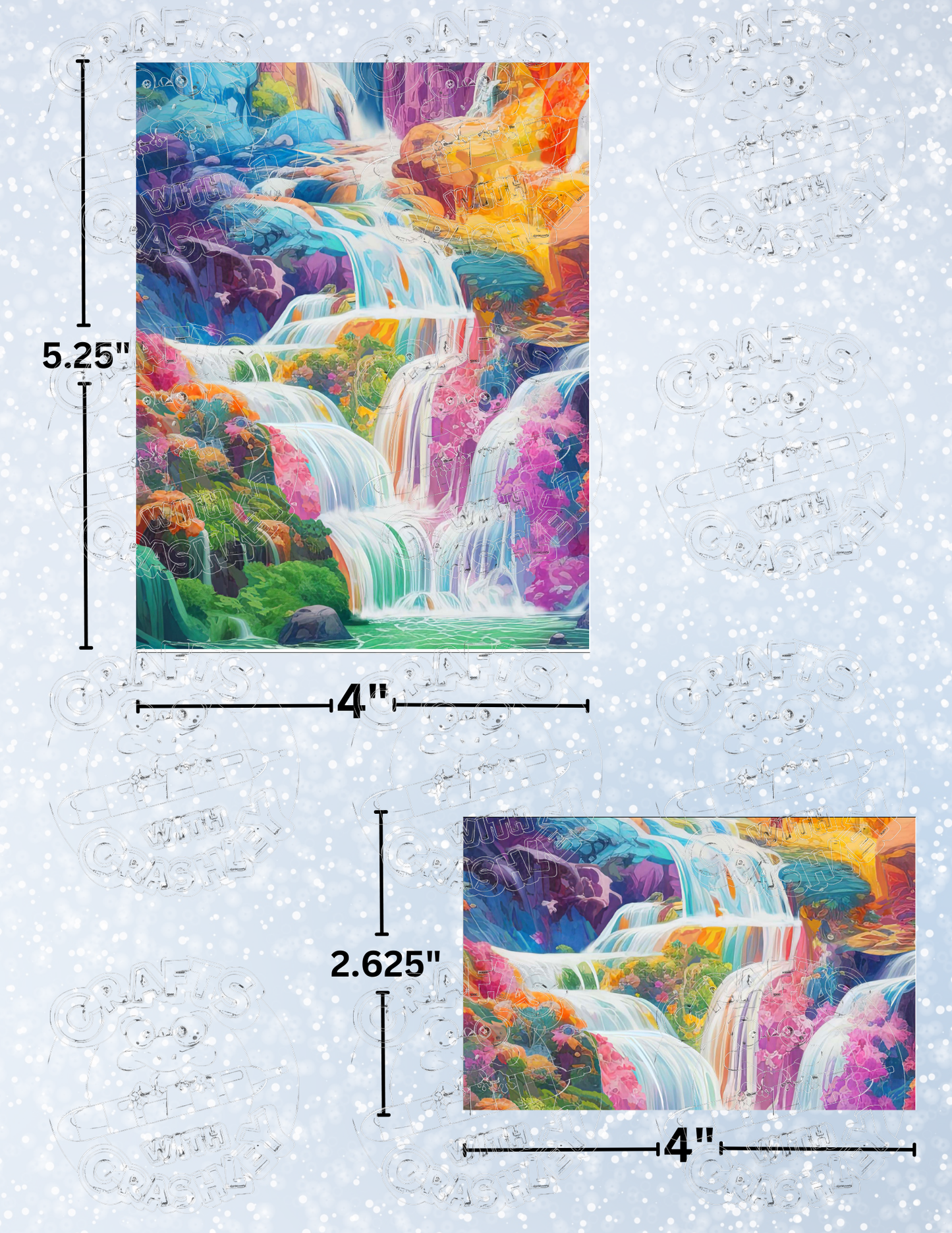 "Candy Waterfalls" by ©Auclair Studio Premium Decorative Release Papers for Diamond Painting