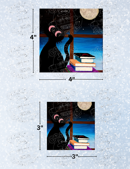 "Midnight Whiskers" by Kaleena Kollmeier Decorative Diamond Painting Release Papers