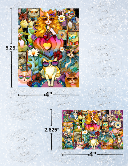 "Cats N Shades" by ©T.S. Larking Premium Decorative Release Papers for Diamond Painting