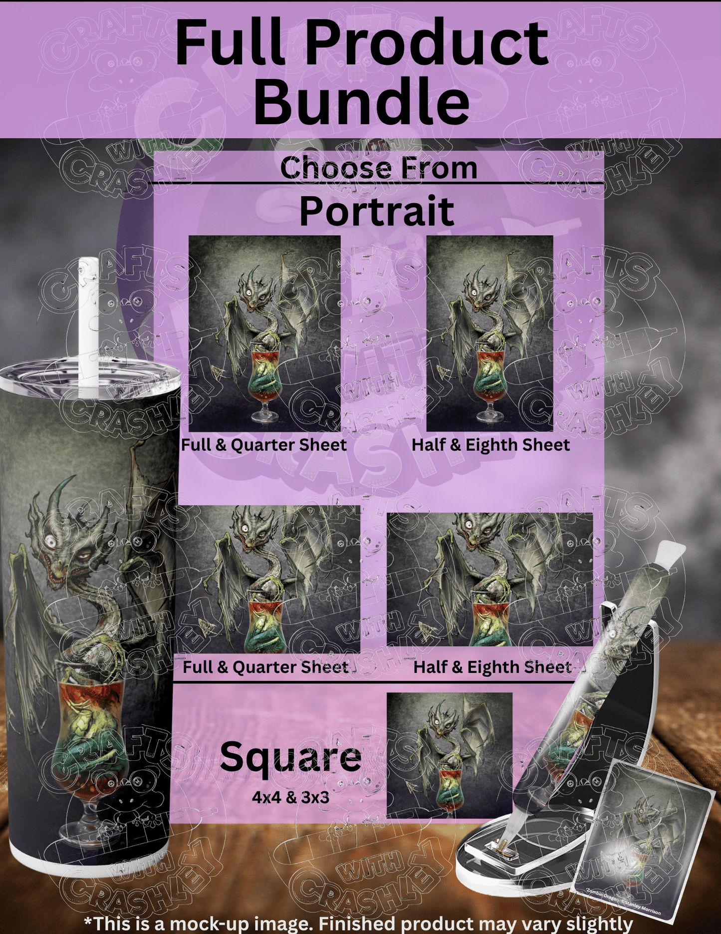 "Zombie Dragon" by ©Stanley Morrison Premium Accessories for Diamond Painting
