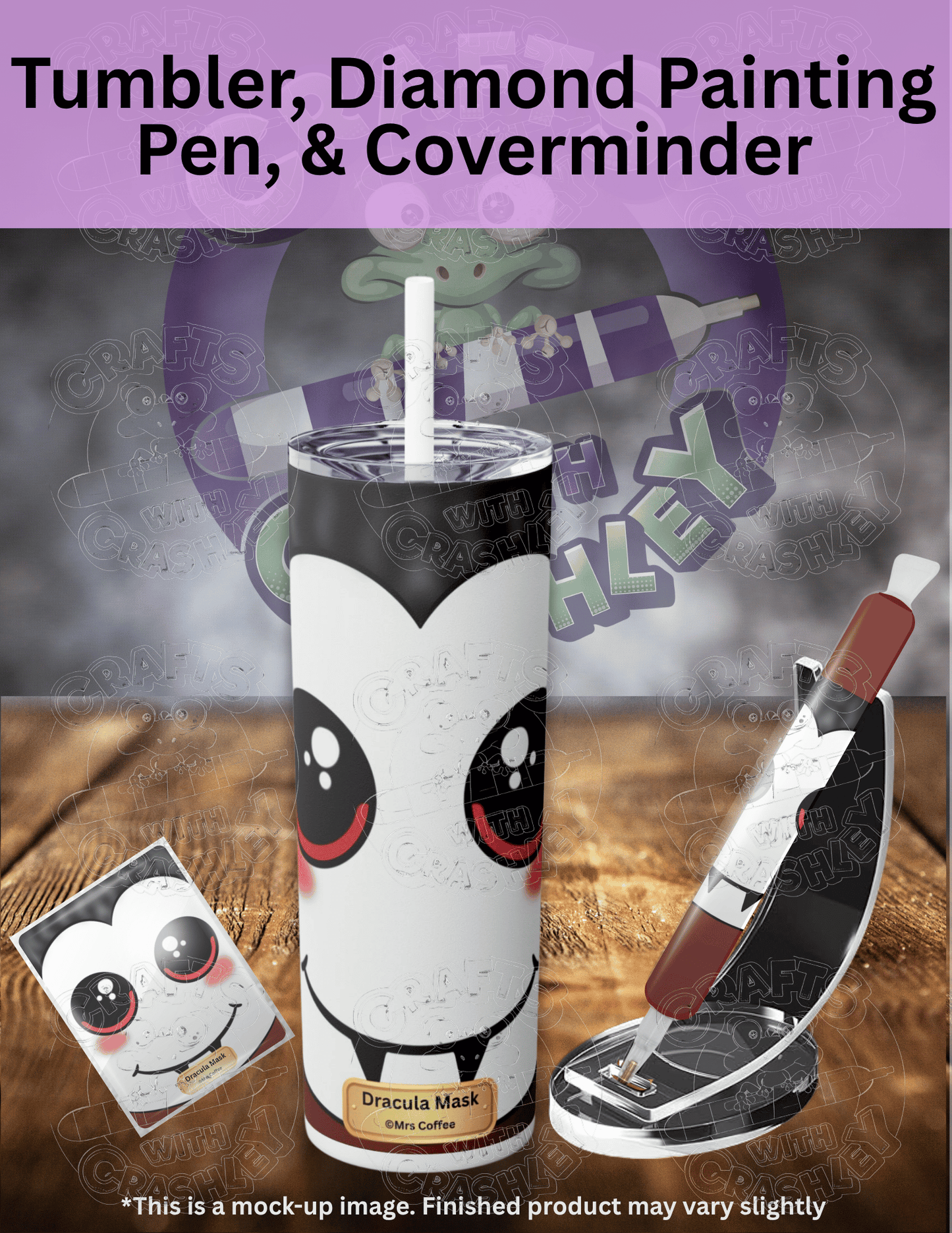 "Dracula Mask" by ©Mrs Coffee Premium Accessories for Diamond Painting