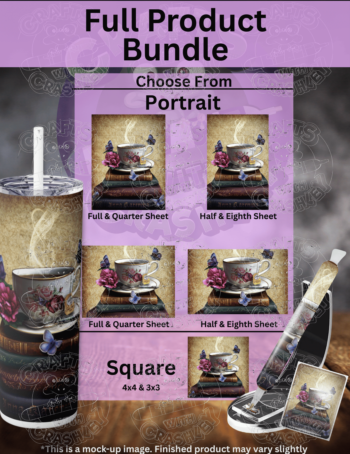 "Tea & Books" by ©Brigid Ashwood Premium Accessories for Diamond Painting