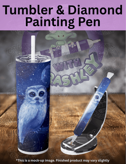 "Snowy Owl" by ©Aria Illustration Premium Accessories for Diamond Painting