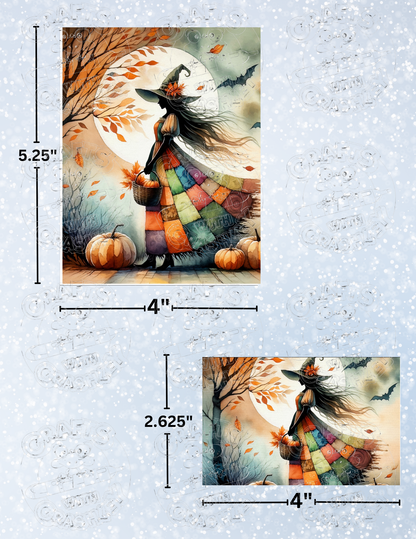 "Autumn Witch" by ©Peggy Collins Premium Decorative Release Papers for Diamond Painting