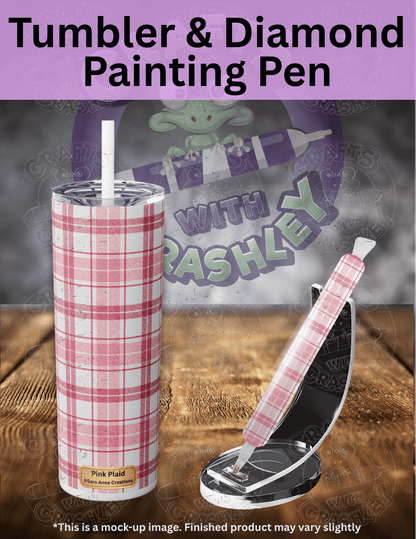 "Pink Plaid" by ©Sara Anne Creations Premium Accessories for Diamond Painting