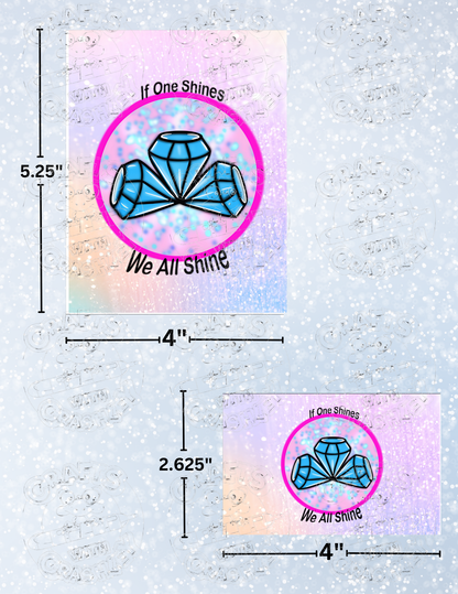 "We All Shine" by ©Mrs Coffee Premium Decorative Release Papers for Diamond Painting