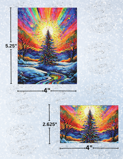 "Christmas Tree Celebration" by ©Peggy Collins Premium Decorative Release Papers for Diamond Painting