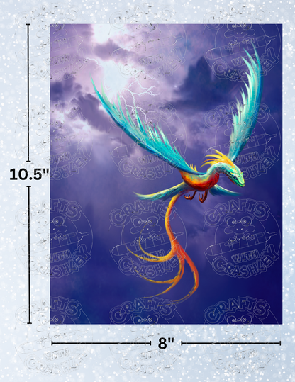 "Thrasys the Dragonbird" by ©Anthony Christou Premium Decorative Release Papers for Diamond Painting