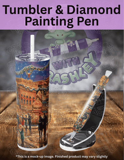 "Christmas at Town Square" by ©Chuck Pinson Premium Accessories for Diamond Painting