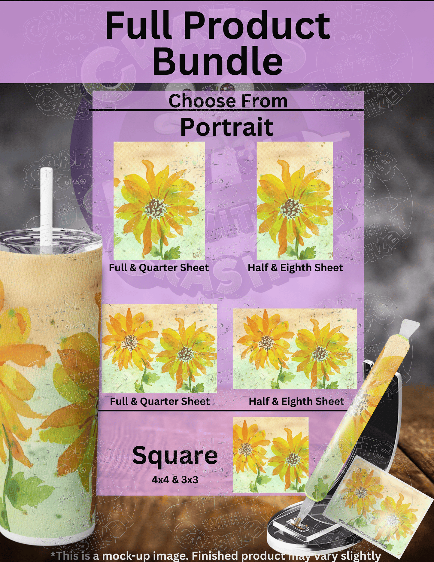 "Sunflower Morning" by ©Crafting & Crime Daily Premium Accessories for Diamond Painting