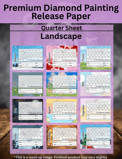 Monthly WIP Tracker Combo Pack Premium Release Paper for Diamond Painting
