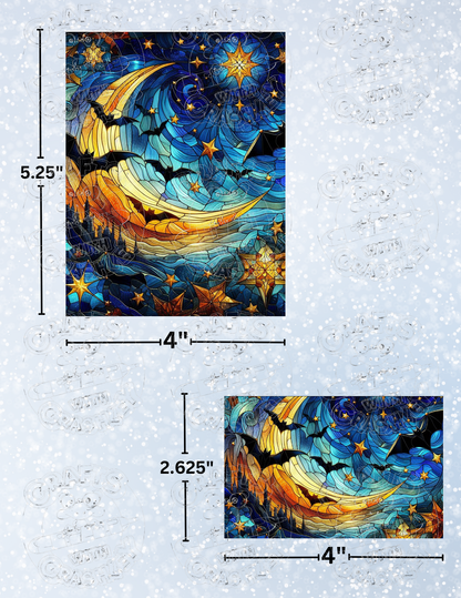 "Flight in the Night" Premium Decorative Release Papers for Diamond Painting