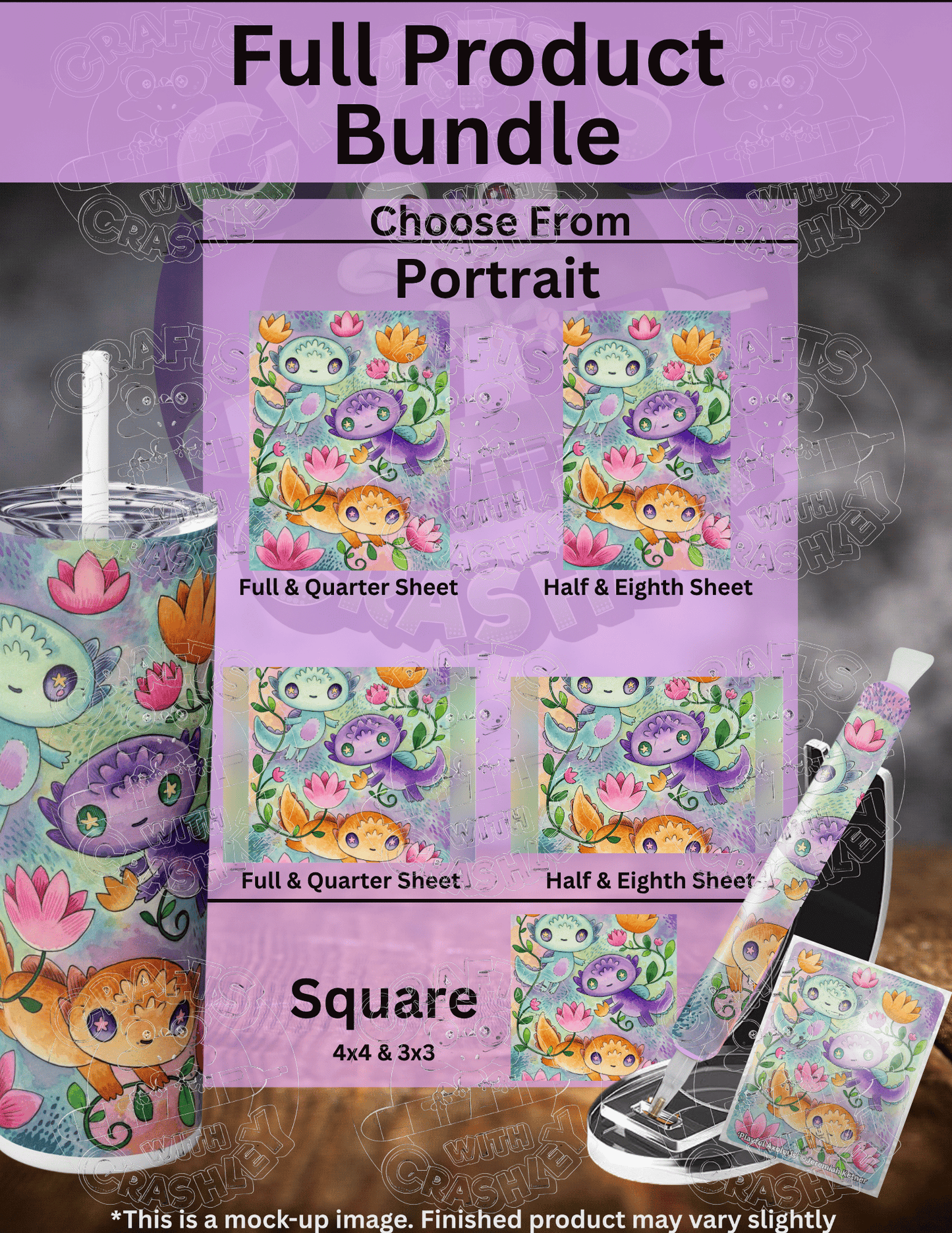 "Playful Axolotls" by ©Jeremiah Ketner Premium Accessories for Diamond Painting